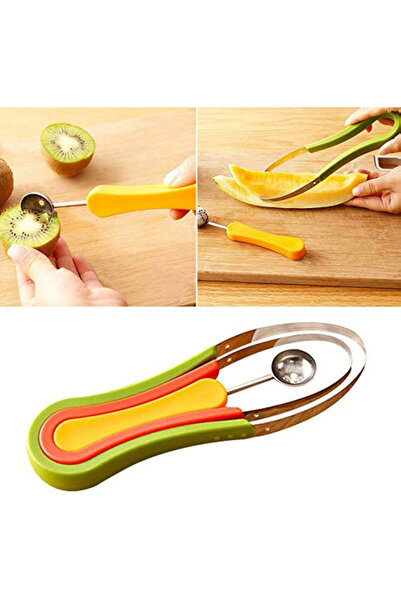 Generic مجموعة ادوات تقطيع وتزيين الشمام والفواكه + مغرفة احترافية |