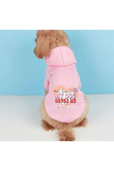 PetiliDünya My Dog Pink Dog Wear Cat Wear Hat Sweat