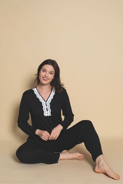 Yerli New Season Women's Pajamas Set - Front Button