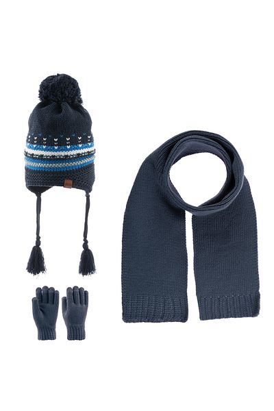 Kitti Winter Men's Beanie Scarf Set 3 Rounds (K23170-10) 4-8 Years
