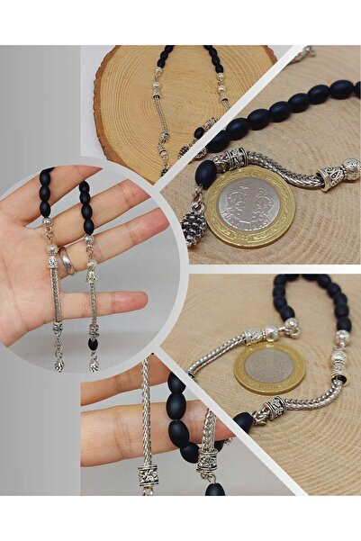 Yasamtohumu حجر العقيق غير اللامع مقاس 5.5*8 مم - مسبحة زازا للتلويح (54650)