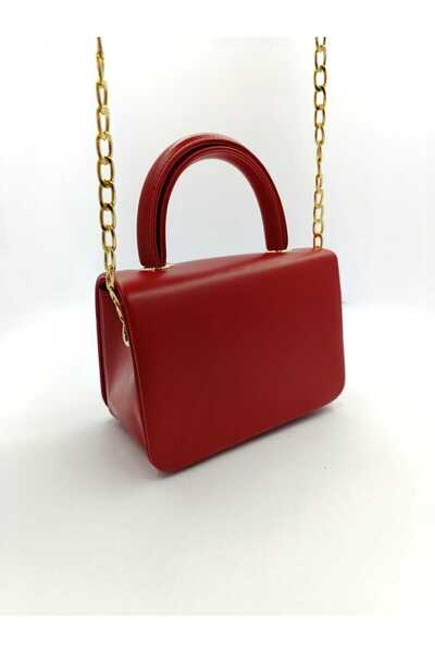 By EDUU Tiny Model Women's Red Hand and Shoulder Bag