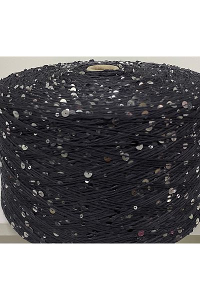 göçer 100% βαμβάκι 3mm+6mm μεγάλη παγιέτα γκρι ασημί παγιέτα 200 γρ