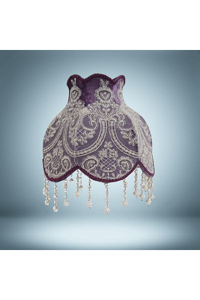 Dekovien French Lace Plum Color Fabric Classic Model Lamp Shade 25X23Cm Ab54721