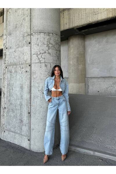 DENİKK ΤΡΕΝΔΙΑ ΕΙΚΟΝΙΚΟ ΣΧΕΔΙΟ BAGGY JEAN ΤΖΙΝ ΠΑΝΤΕΛΟΝΙ