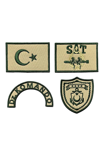 Ex Patch Tan Rengi Zemin Sat Komando Patch Seti Nakış 8 X 5 Cm