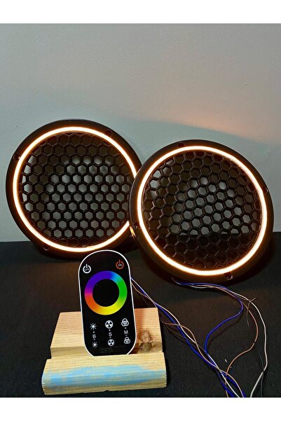 LED LEVEL Dokunmatik Kumandalı 20 CM Neon Işıklı Midrange Hoparlör Kapağı 1 Takım (2 Adet)