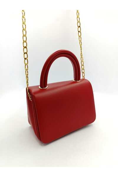 By EDUU Tiny Model Women's Red Hand and Shoulder Bag