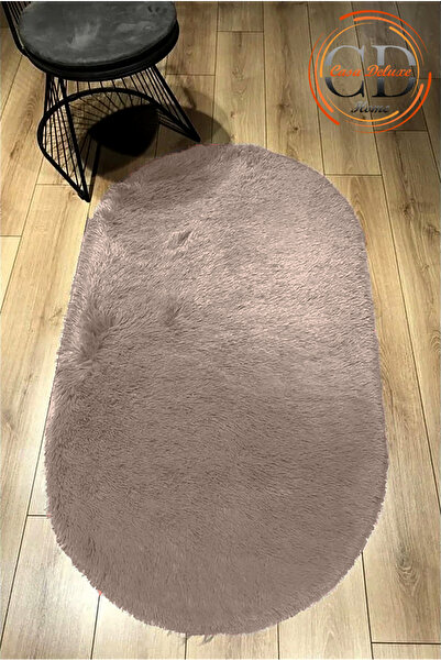 Casa Deluxe Home Vizon Kahve Post Oval Peluş Yumuşak Yıkanabilir Kaymaz  Anti...
