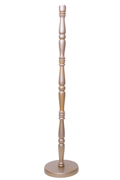 Genel Markalar Ahşap Gold Ayak Ekru Renk Kadife Gold Süsleme Vintage Lambader 170x45cm Lm74456