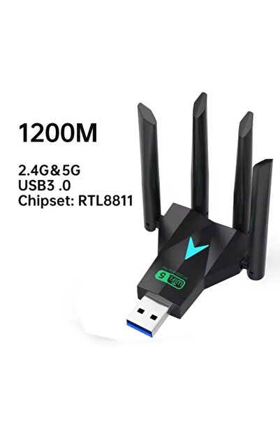 Kebidumei Wifi-5 Adaptörü Yüksek Çekim Ce Sertifikalı Çift Bant 1200 Mbps/5ghz/2.4ghz