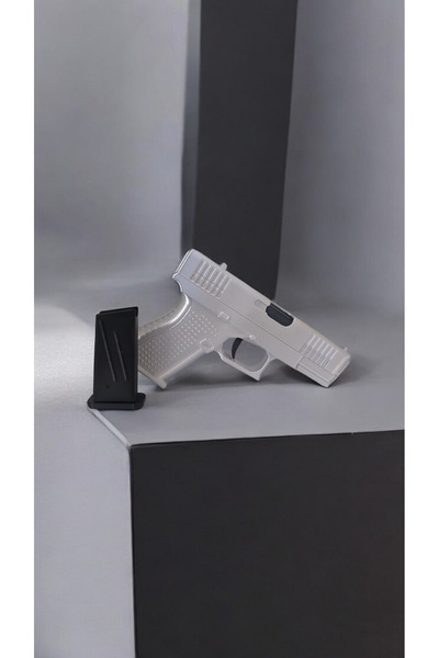 3DŞehri Glock 19 Hareketli Özel Tasarım - Parlak Gümüş