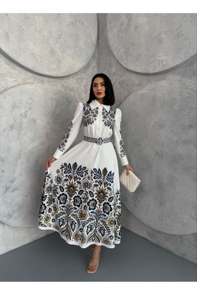 suphias Atlas Fabric Dress (BELT INCLUDED)