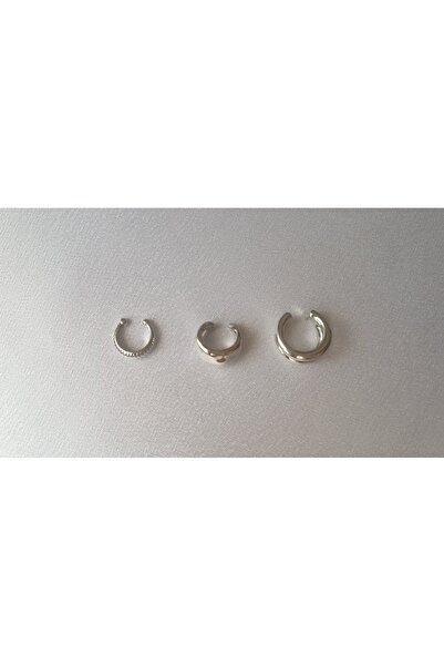 ERKA AKSESUAR 3'lü Deliksiz Kıkırdak Earcuff Küpe