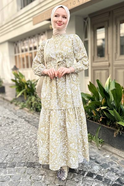 Gizce Milona Beige Dress
