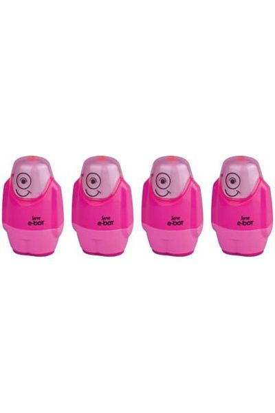 STOREMAX Jvnnshop E-Bot Eraser Pencil Sharpener Highlighter Pink Set of 4 646268