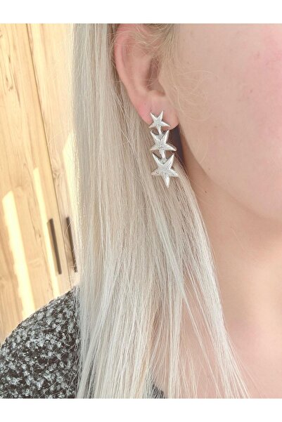 GM TAKI Long Zamak Earrings with Star Figure