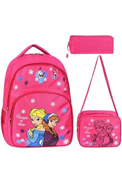 STOREMAX Ntwork Orthopedic Back 3 Compartment Unicorn Girl School Bag Set (Bag Lunch Pen Holder) Art 1087