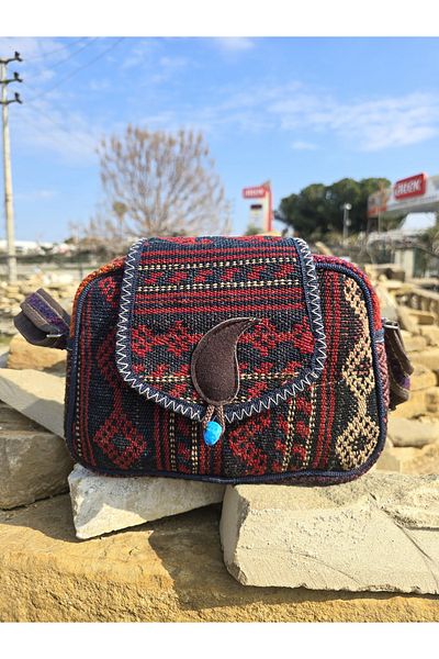 Wotrart Ethnic Patterned Strap Shoulder Bag Kilim Bag Messenger Bag Daily Bag