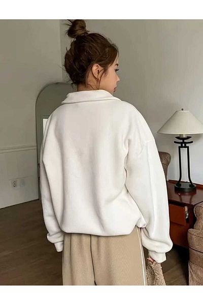CDA Modern Half Pat Zippered Women's Sweatshirt