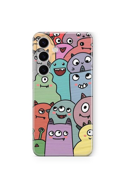 Multitronic Samsung Galaxy S23 Compatible Cute Monsters Design Printed Transp...