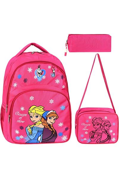 STOREMAX Ntwork Orthopedic Back 3 Compartment Unicorn Girl School Bag Set (Bag Lunch Pen Holder) Art 1087