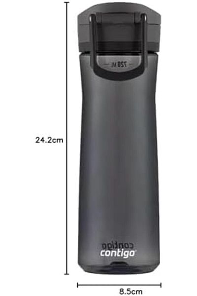 STOREMAX Jackson Autopop Tritan Water Bottle, Anthracite, 720 ml