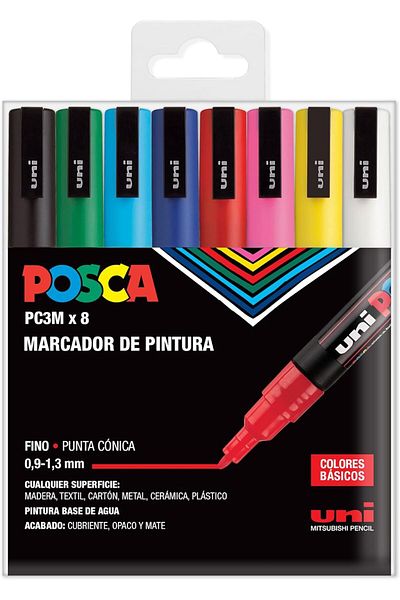 STOREMAX Uni Set Pc 3m Basic - 8 Felt Pens A-1 646268