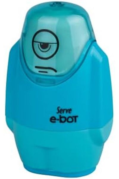 STOREMAX E-Bot Eraser Pencil Sharpener Highlighter Blue Set of 4 646268