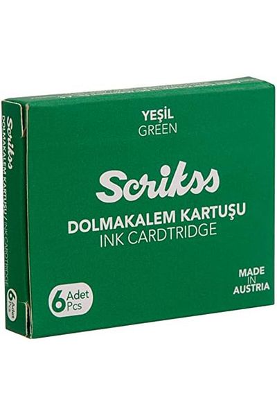 STOREMAX Mrttnca Cartridge Fountain Pen Cartridge 6 Pack Green Trndymrt 1087243