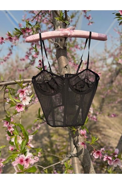 Butik Siyah Transparan Büstiyer