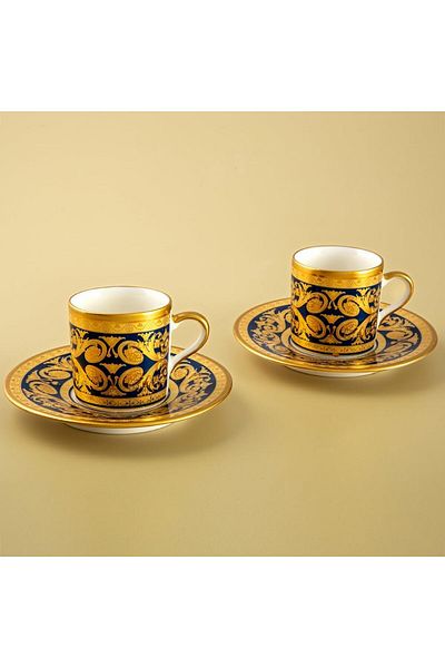 STOREMAX Ntwork Palast Blue Coffee Cup Set for 2 People Art 1087243
