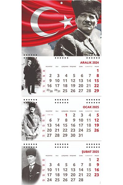 STOREMAX Jvnnshop Ataturk Sailor Wall Calendar - Ayyıldız 646268