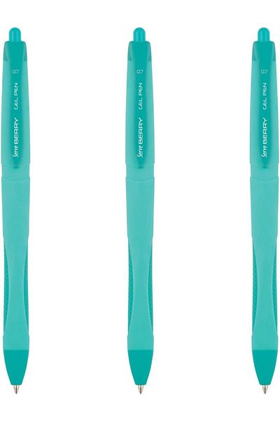 STOREMAX Ysstorex Berry Gel Pen 07mm Pastel Mint Green Set of 3 Starcolxollection 655141