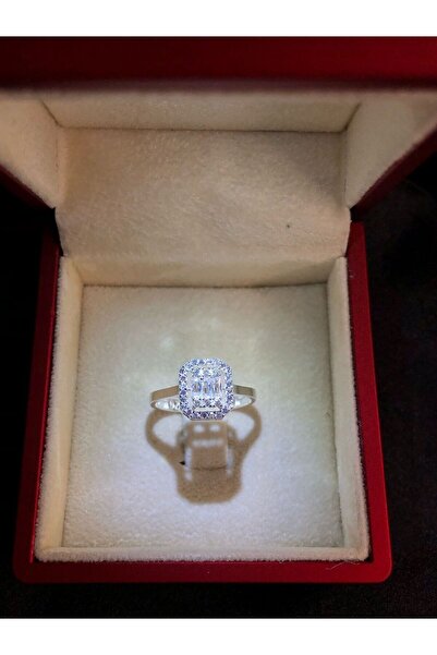 vogutima Kadın Gümüş Yüzük - Pırlanta Baget Montür • Işıklı Kutuda • Sevgiliy...