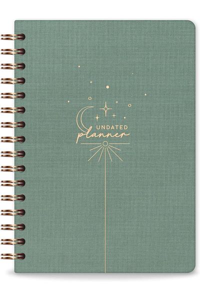 STOREMAX Планер MUARTSHOP A5 Spiral Linen Unlimited, зелен, 871301