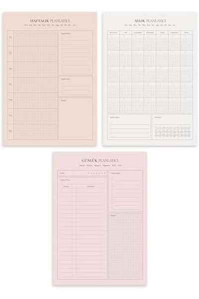 STOREMAX Htcx Promotion 3-Piece Desktop Planner Set (Daily Planner, Weekly Planner, Ayl