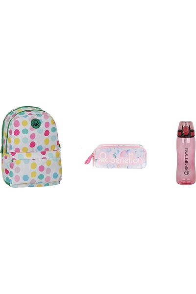 STOREMAX Ntwork Special 2 Compartment School Bag for Girls 70322 + Pen Holder 70207 + Red 700 ml Water Bottle