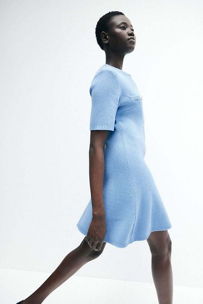 H&M Rib-knit button-front dress