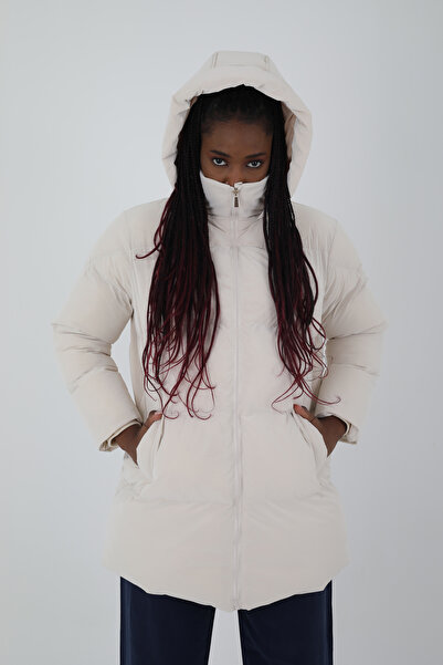 Viskosa Premium Quilted Long Anorak Coat