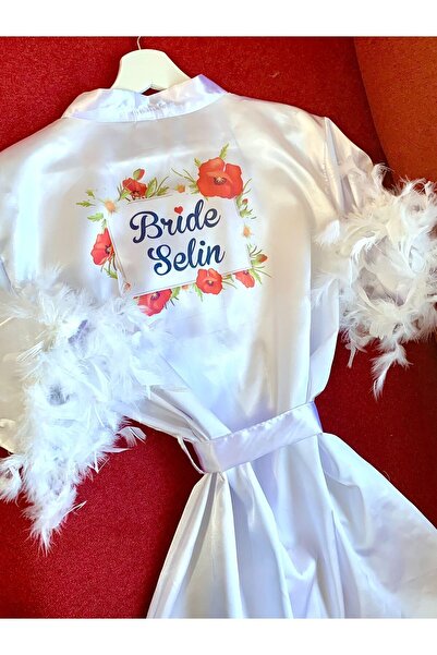bridebyvictoria Κόκκινη Gelincik Kolları Τüylü Νυφικό Σαμπαλίκ Νυφικής Σαμπαλικής Bride To Be Ζώνη Δώρου