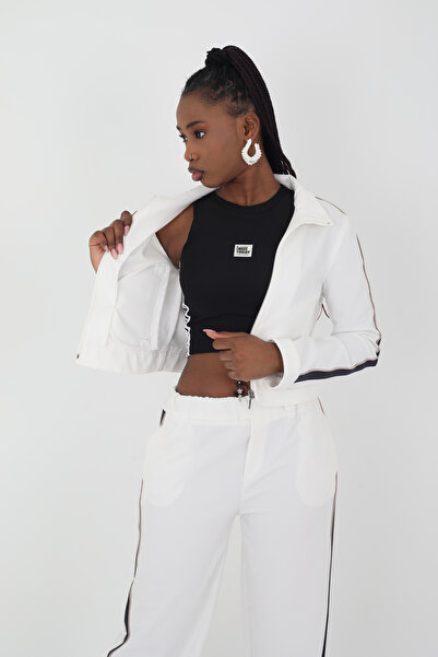 Viskosa Sports & Classic Tracksuit Set with Stripe Sides