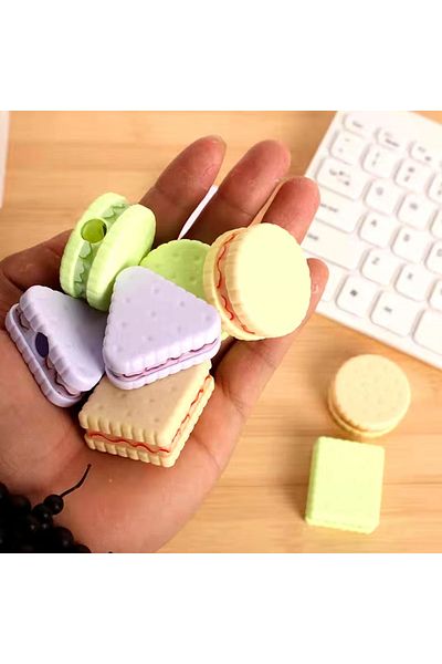 Modellino Pink and Yellow Triangle Biscuit Sharpener - 2 Pieces