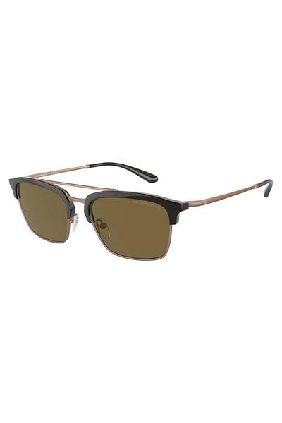 Emporio Armani Man Pilot Sunglasses- Ea 4228 - Lense Size:55mm - Shiny Brown/matte Pink Gold