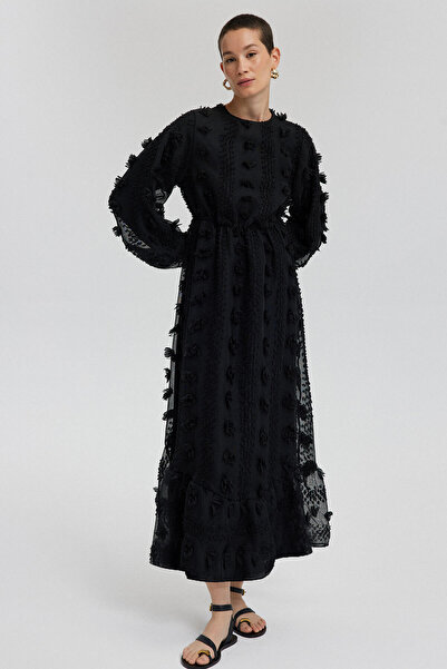 Touché Privé Chiffon Dress - Gathered Waist Design