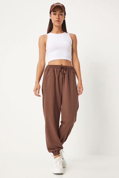 Lovelyİstanbul Καφέ Loose Jogging Sweatpants - Lap0002