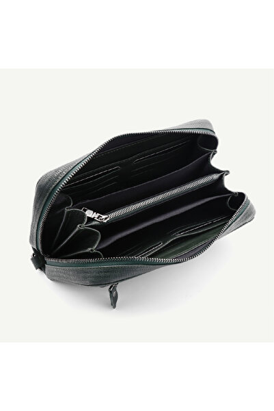 Uderra Leather Uderra Men's Genuine Leather Green Portfolio Wallet - Bnet0101