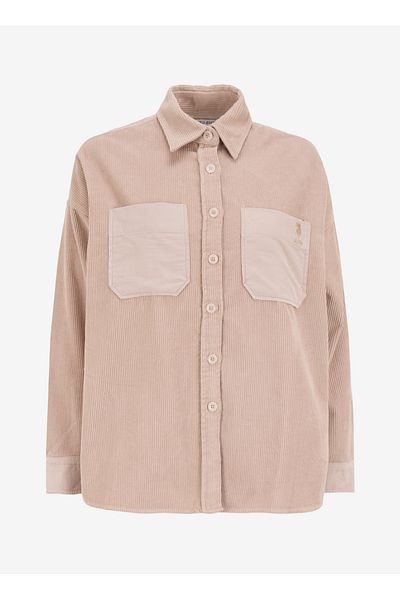 U.S. Polo Assn. U.S. Polo Assn. Cămașă de damă cu gât crew colorat în piatră - Comfort Fit CLAIRE