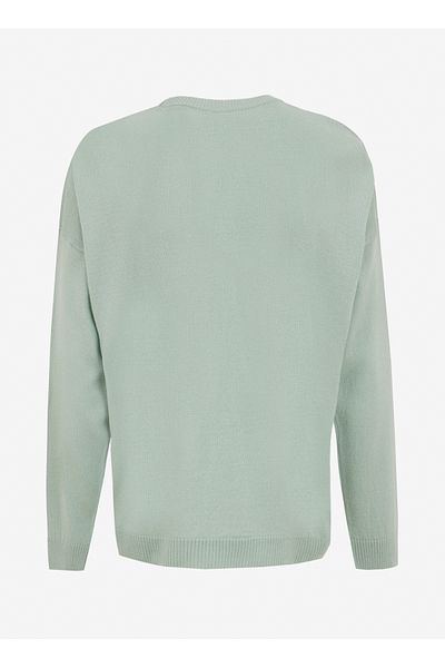 U.S. Polo Assn. U.S. Polo Assn. Women's Water Green Crew Neck Sweater - Regular Fit Leko