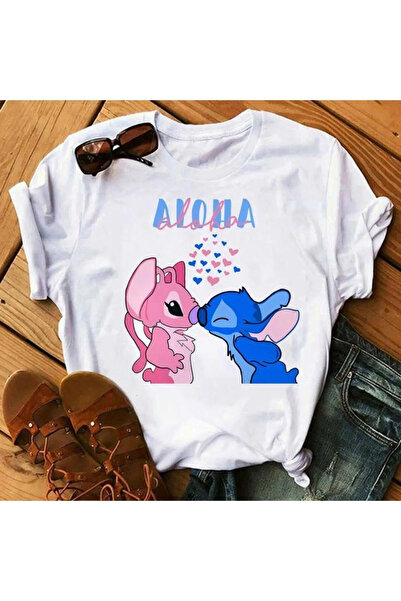 Wish BF تي شيرت ديزني كارتون أوهانا ليلو